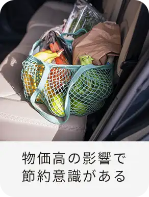 物価高の影響で節約意識がある