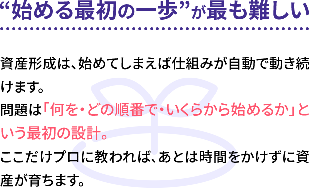 「始める最初の一歩」が最も難しい