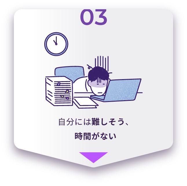 自分には難しそう、時間がない