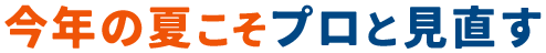 今年の夏こそプロと見直す