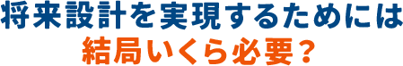 将来設計を実現するためには結局いくら必要？