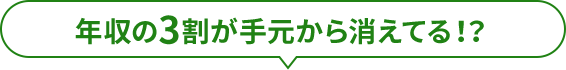 年収の3割が手元から消えてる！？