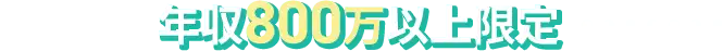 年収800万円以上限定