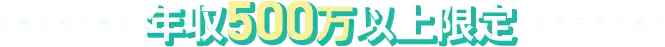 年収500万円以上限定